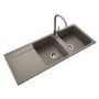 Rangemaster Loa 2 Bowl Inset Granite Kitchen Sink - Pebble