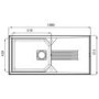 Astracast LO10RXHOMESK Helix Single Bowl Reversible Drainer ROK Metallic Composite Sink in Graphite Grey