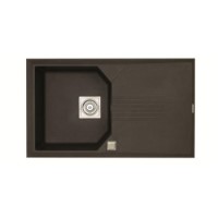 Astracast LOCOMRXHOMESK Helix Compact Single Bowl Reversible Drainer ROK Metallic Composite Sink in Graphite Grey