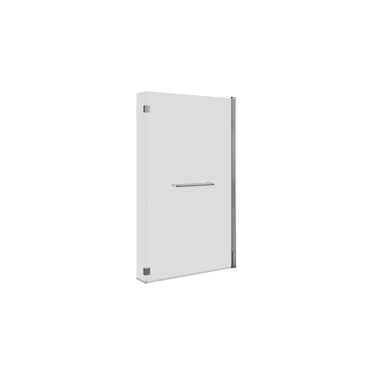 Lomax L Shape 1450mm 6mm Chrome Bath Screen with Towel Rail