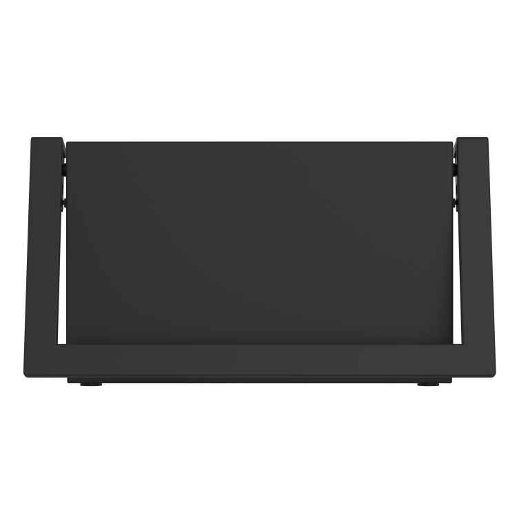 Black Horizontal Panel Radiator with Towel Bar 320 x 600mm - Lomas