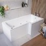 L Shape Whirlpool Spa Shower Bath, Right Hand 1700 x 850mm - Lomax
