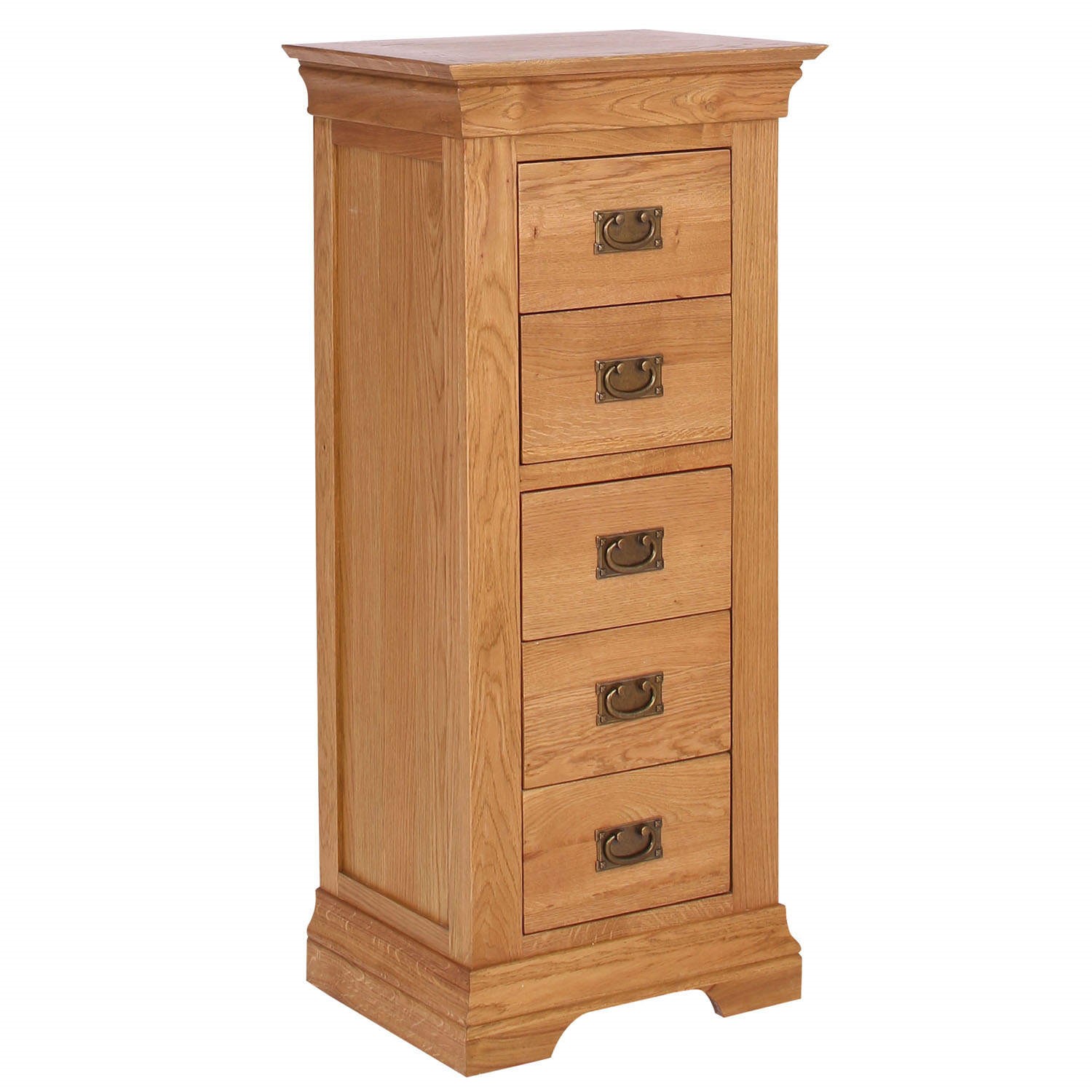 Oak iTalli Chest of iDrawersi Solid Wood 5 iDraweri Narrow 