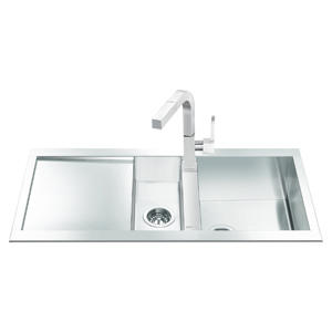 Smeg LQR100-2 Quadra 1.5 Bowl Sink in Stainless steel