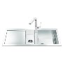Smeg LQR100-2 Quadra 1.5 Bowl Sink in Stainless steel