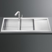 Smeg LQR116-2 Quadra 116cm 2.0 Bowl Reversible Ultra Low Profile Stainless Steel Sink