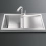 Smeg LQR861-2 Quadra 86cm 1.0 Bowl Reversible Ultra Low Profile Stainless Steel Sink