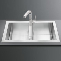 Smeg LQR862-2 Quadra 86cm 2.0 Bowl Reversible Ultra Low Profile Stainless Steel Sink