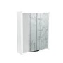 Sensio Luka Double Door Chrome Mirrored Bathroom Cabinet with Lights, Built in Alexa and Bluetooth 660 x 700mm