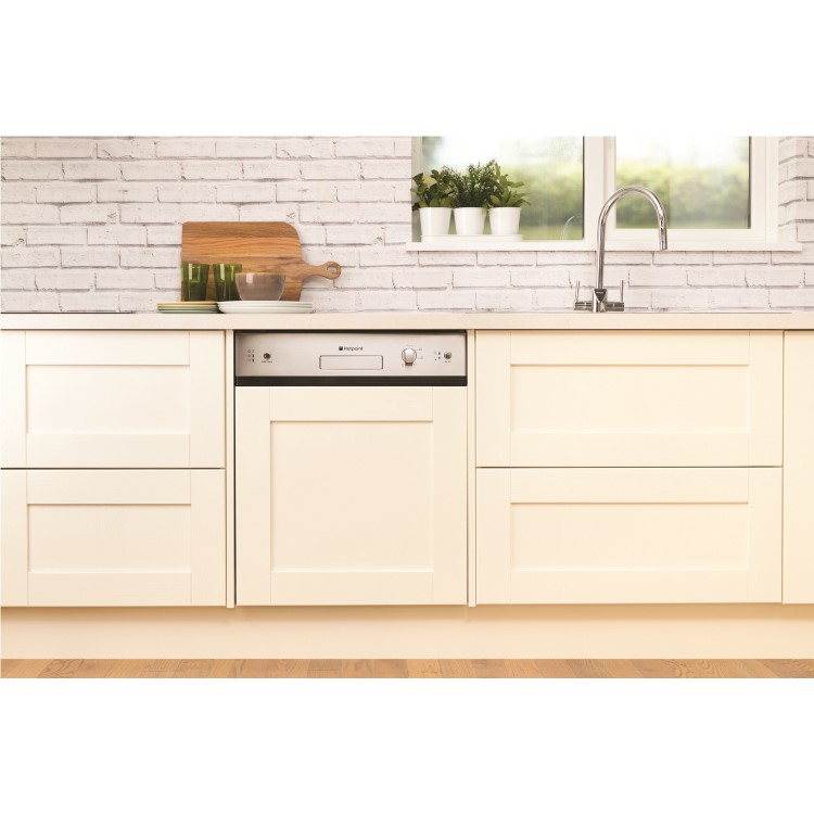 Hotpoint LSB5B019X 13 Place Semi-integrated Dishwasher - Stainless Steel Control Panel