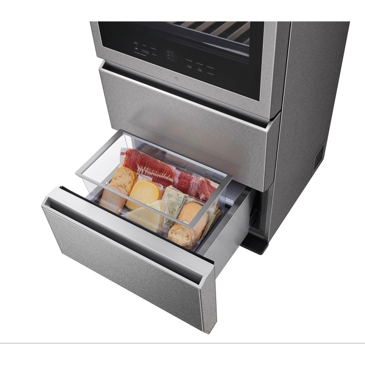 LG SIGNATURE 65 Bottle Capacity Triple Zone Wine Cellar - Stainless Steel