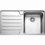 Franke LSX611LB Laser Single Bowl Sink SilkSteel with Left Hand Drainer