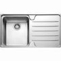 Franke LSX611LB Laser Single Bowl Sink SilkSteel with Left Hand Drainer