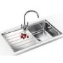 Franke LSX611LB Laser Single Bowl Sink SilkSteel with Left Hand Drainer