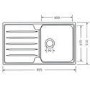 Franke LSX611LB Laser Single Bowl Sink SilkSteel with Left Hand Drainer