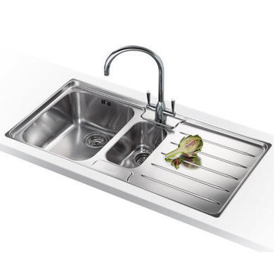 Franke LSX651RB Laser 1.5 Bowl SilkSteel Sink with Right Hand Drainer