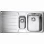 Franke LSX651LB Laser 1.5 Bowl SilkSteel Sink with Left Hand Drainer