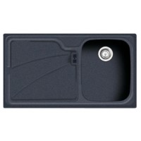 Astracast LU10RZTEXSKR Lausanne Single Bowl Right Hand Drainer ROK TEX Composite Sink in Black