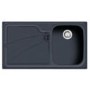 Astracast LU10RZTEXSKR Lausanne Single Bowl Right Hand Drainer ROK TEX Composite Sink in Black