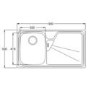 Astracast LU10RZTEXSKR Lausanne Single Bowl Right Hand Drainer ROK TEX Composite Sink in Black