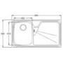 Astracast LU10XXHOMEPKR5 Lausanne Single Bowl Right Hand Drainer Stainless Steel Sink
