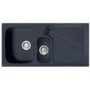 Astracast LU15RZTEXSKL Lausanne 1.5 Bowl Left Hand Drainer ROK TEX Composite Sink in Black
