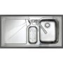Astracast LU15XXHOMEPKL5 Lausanne 1.5 Bowl Left Hand Drainer Stainless Steel Sink with Accessories