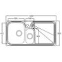 Astracast LU15XXHOMEPKL5 Lausanne 1.5 Bowl Left Hand Drainer Stainless Steel Sink with Accessories