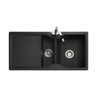 Rangemaster LU9852GB Lunar 985x508 1.5 Bowl Reversible Granite Black Composite Sink