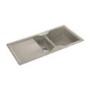 Rangemaster LU9852GM Lunar 985x508 1.5 Bowl Reversible Granite Oatmeal Composite Sink