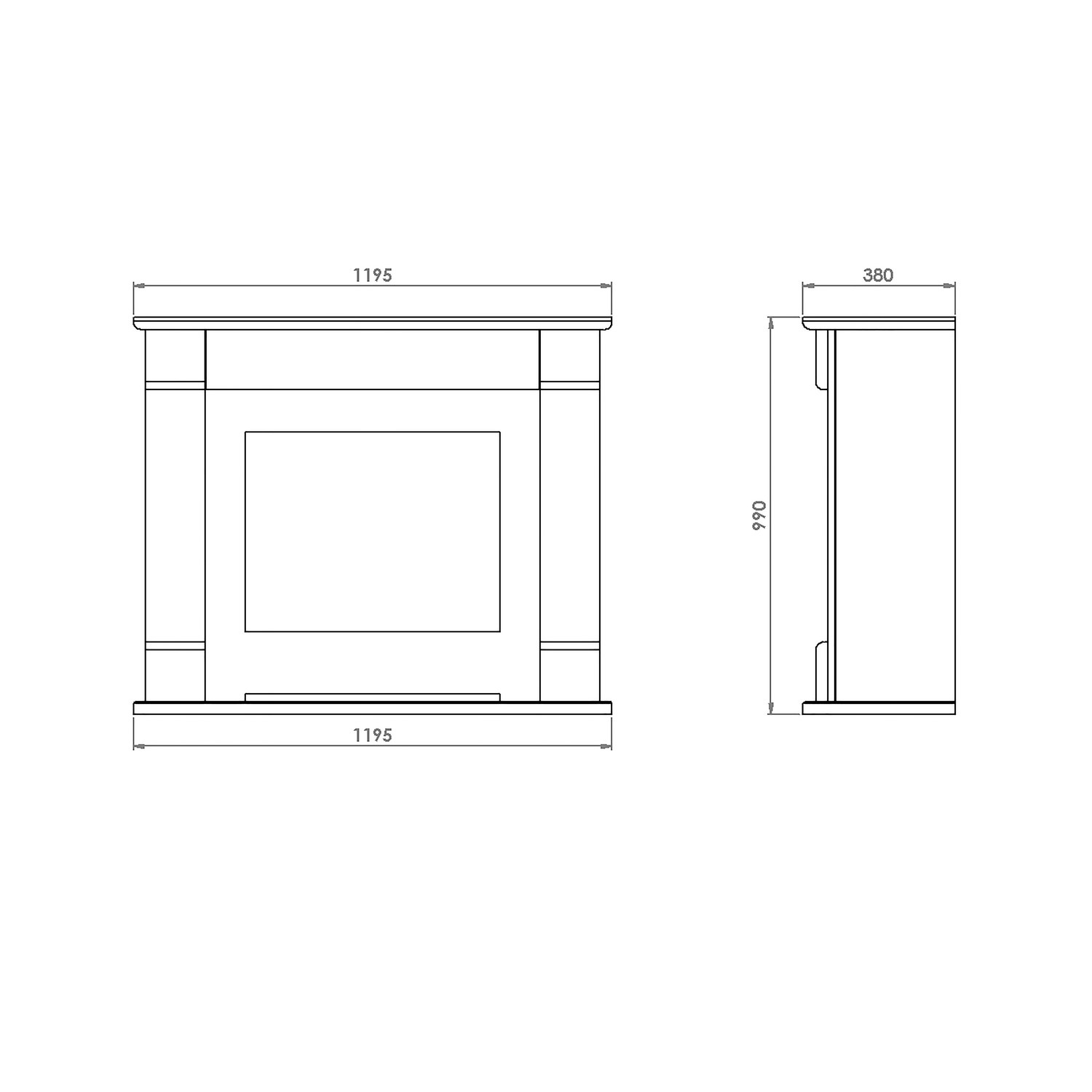 Suncrest Optimist Lucera Electric White Fireplace Suite Luc1024