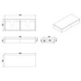 1200mm Wood Effect Wall Hung Double Countertop Vanity Unit - Lugo
