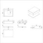 ONLY OPENED - 600mm Oak Wall Hung Countertop Shelves - Lugo