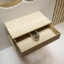 GRADE A1 - 800mm Wood Effect Wall Hung Countertop Vanity Shelves - Lugo