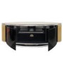 MDA Designs Luna Black and Oak TV Cabinet up to 50 inch 