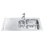 Smeg LV100S-3 Stilla 1.5 Bowl Sink with Left Hand Drainer