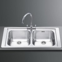Smeg LV95-3 Stilla Double Bowl Ultra Low Profile Stainless Steel Sink