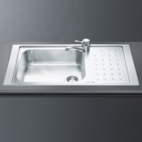 Smeg LV951D-3 86.5cm Stainless Steel SB Single Right Hand Drainer Ultra Low Profile Sink