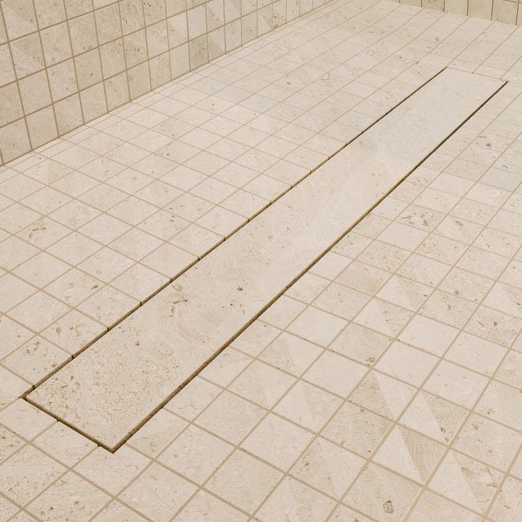 Tile-Ready 600mm Linear Waste Cover - Lagoon