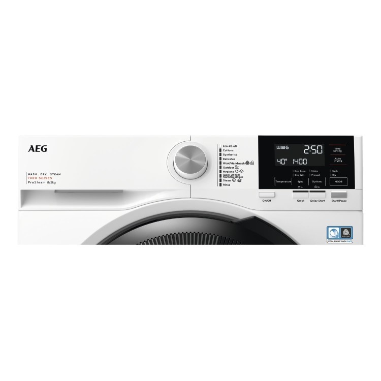 AEG 7000 Series ProSteam&reg; 8kg Wash 5kg Dry 1400rpm Washer Dryer - White