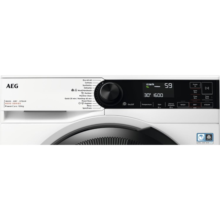 AEG 8000 Series 9kg Wash 6kg Dry 1600rpm Washer Dryer - White
