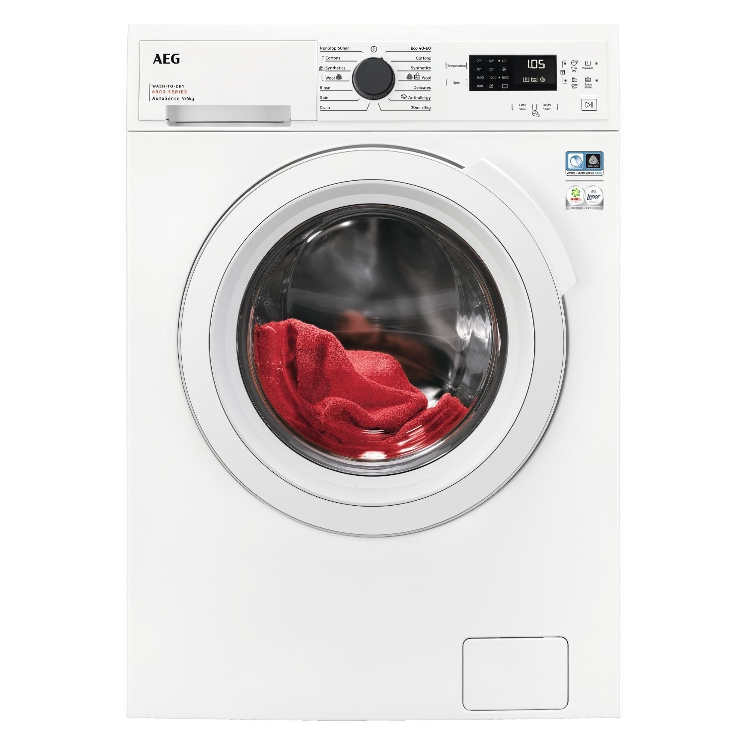 LWX60966B 6000 Series AutoSense Wash 6kg Dry 1600rpm Washer Dryer