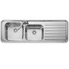 Leisure Sinks LX155R Luxe Stainless Steel 1500x500 2.0 Bowl 1 Right Hand Drainer 1 Taphole Including