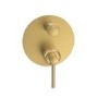 Brushed Brass 2 Outlet Wall Mounted Mixer Shower Set With Hand Shower & Slide Rail Kit - Lyla