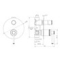 Brushed Brass 2 Outlet Wall Mounted Mixer Shower Set With Hand Shower & Slide Rail Kit - Lyla