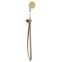 Brushed Brass 2 Outlet Wall Mounted Mixer Shower Set With Hand Shower & Slide Rail Kit - Lyla