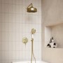 Brushed Brass Traditional Shower Handset and Hose - Lyla 