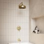 Brushed Brass Traditional Wall Mounted Bath Spout - Lyla