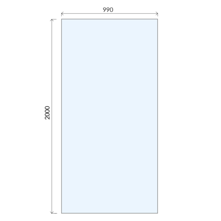1000mm Gunmetal Grey Shower Screen for Wetroom & Walk In Shower - Live Your Colour