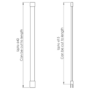Matt Gun Metal Ceiling Wall Support Arm - Live Your Colour